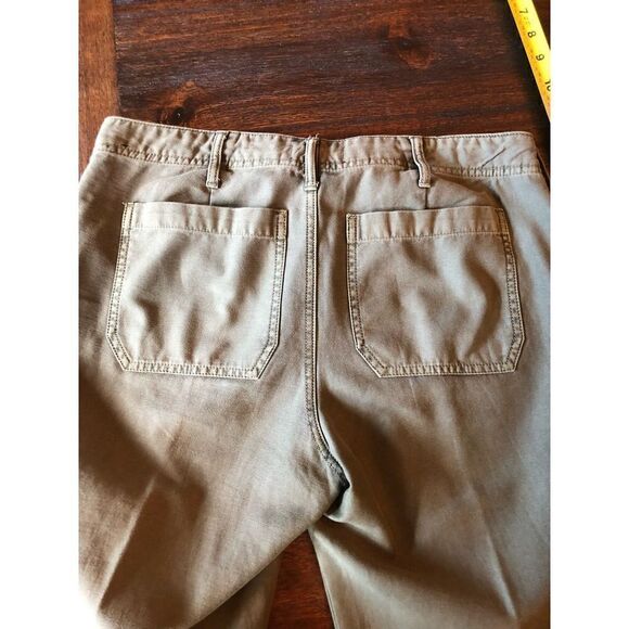 Abercrombie & Fitch olive green crop pant - Picture 6 of 7
